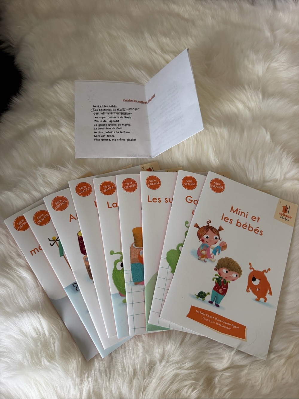 Editions MD 1 Syllabe à la fois Série Orange French Childrens Book 9 Books